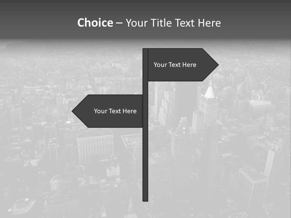 Sunset Skyscraper View PowerPoint Template