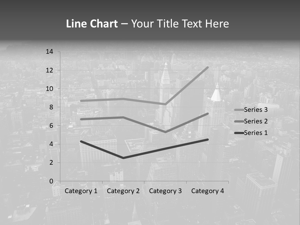 Sunset Skyscraper View PowerPoint Template