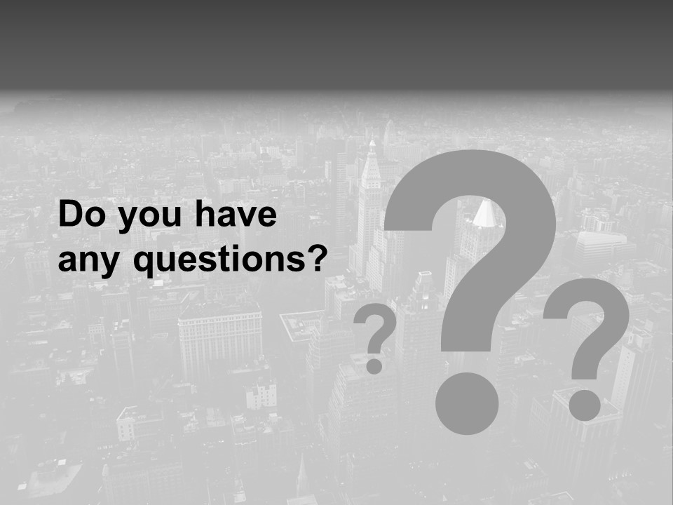 Sunset Skyscraper View PowerPoint Template