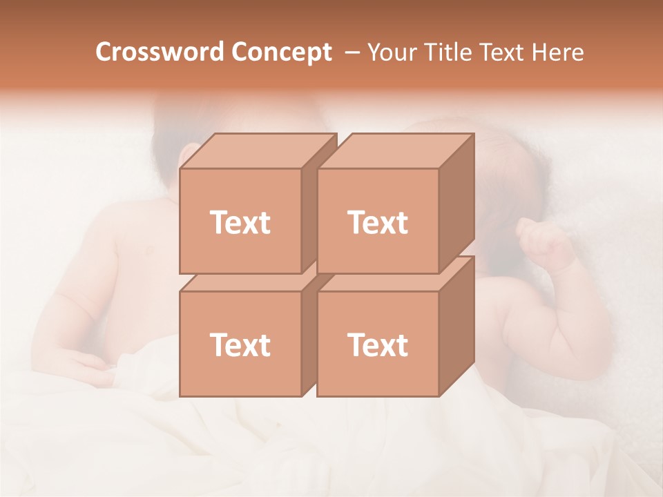 Newborn Child Twins Baby Baby PowerPoint Template