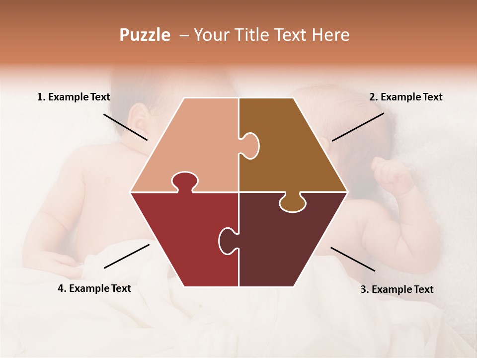Newborn Child Twins Baby Baby PowerPoint Template