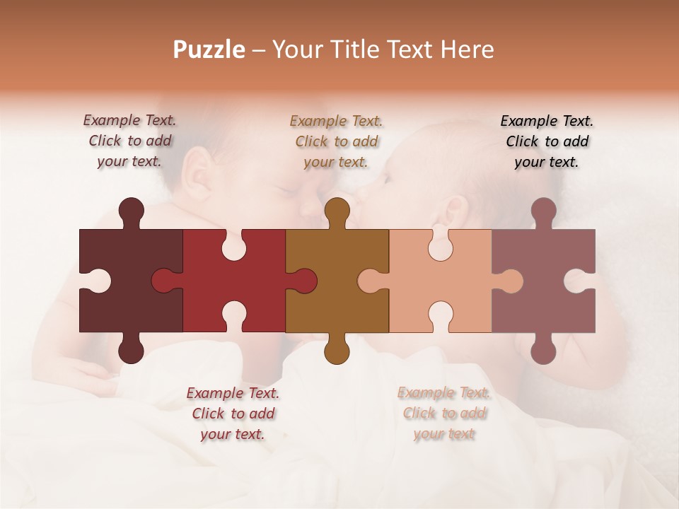 Newborn Child Twins Baby Baby PowerPoint Template