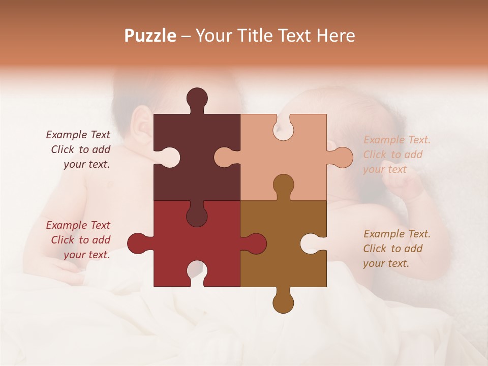 Newborn Child Twins Baby Baby PowerPoint Template