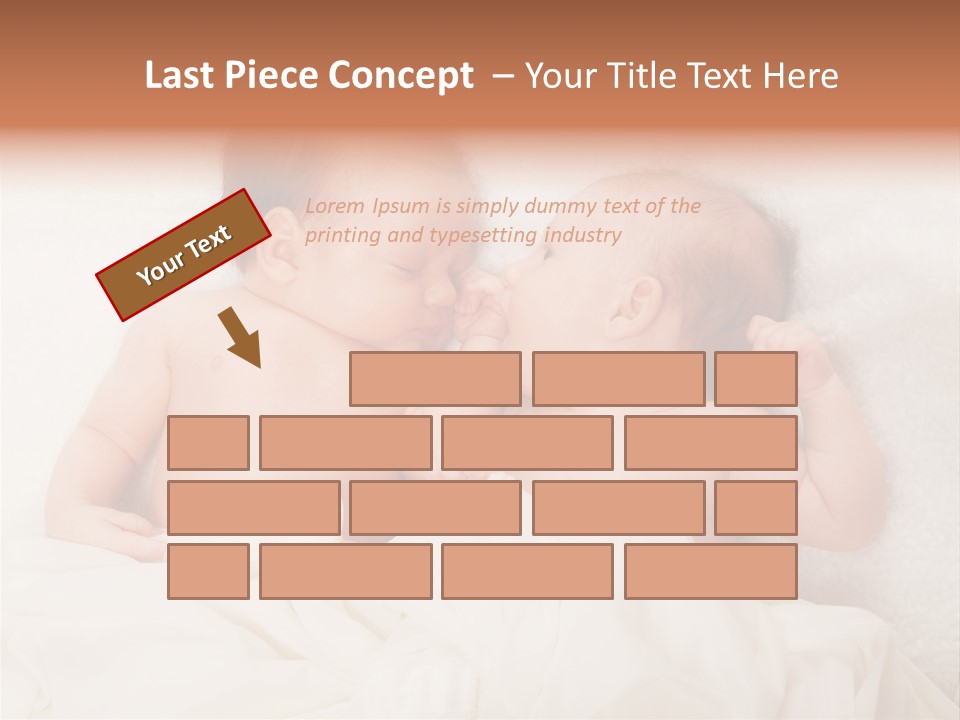 Newborn Child Twins Baby Baby PowerPoint Template