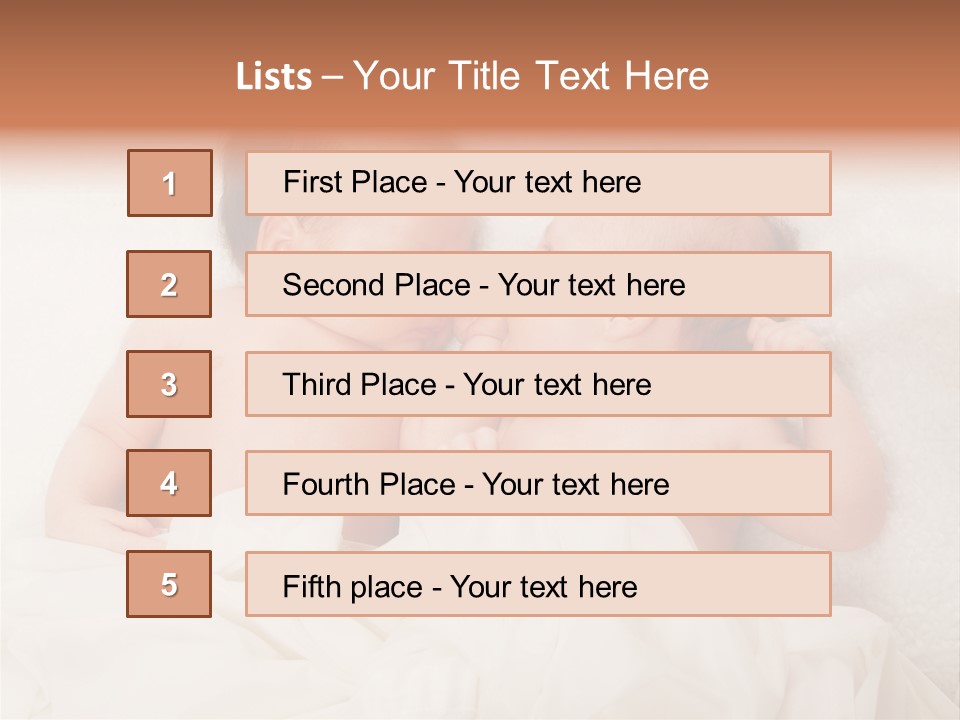 Newborn Child Twins Baby Baby PowerPoint Template