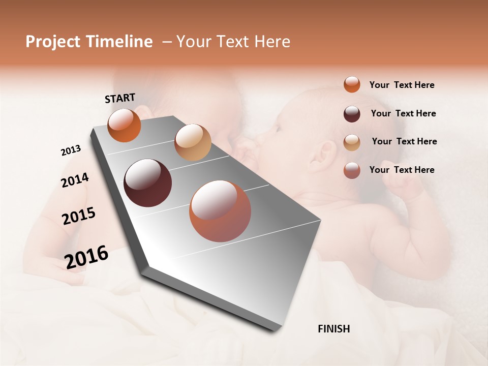 Newborn Child Twins Baby Baby PowerPoint Template