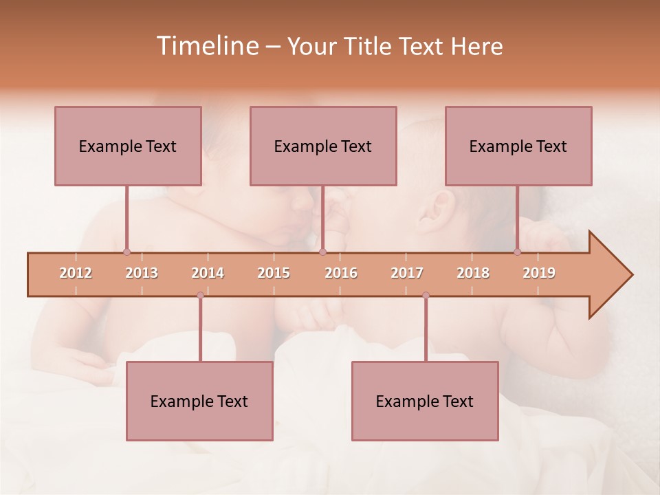 Newborn Child Twins Baby Baby PowerPoint Template
