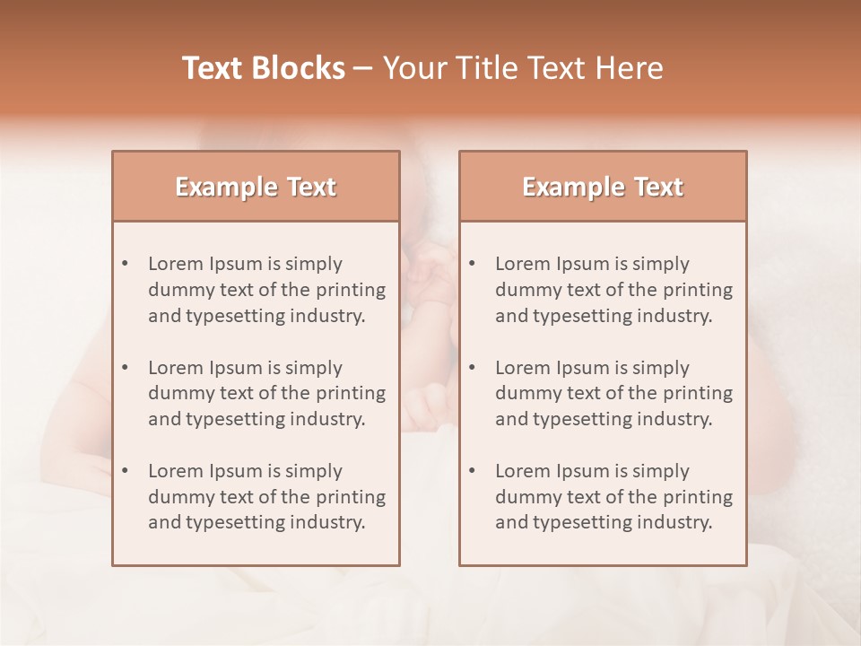 Newborn Child Twins Baby Baby PowerPoint Template