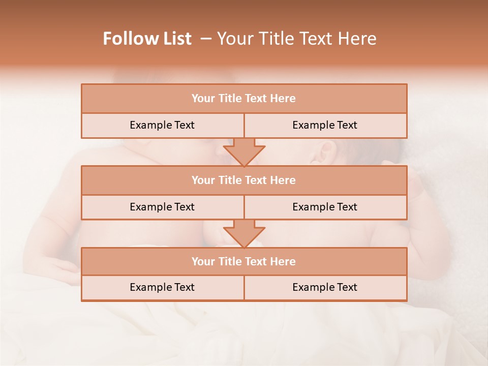 Newborn Child Twins Baby Baby PowerPoint Template
