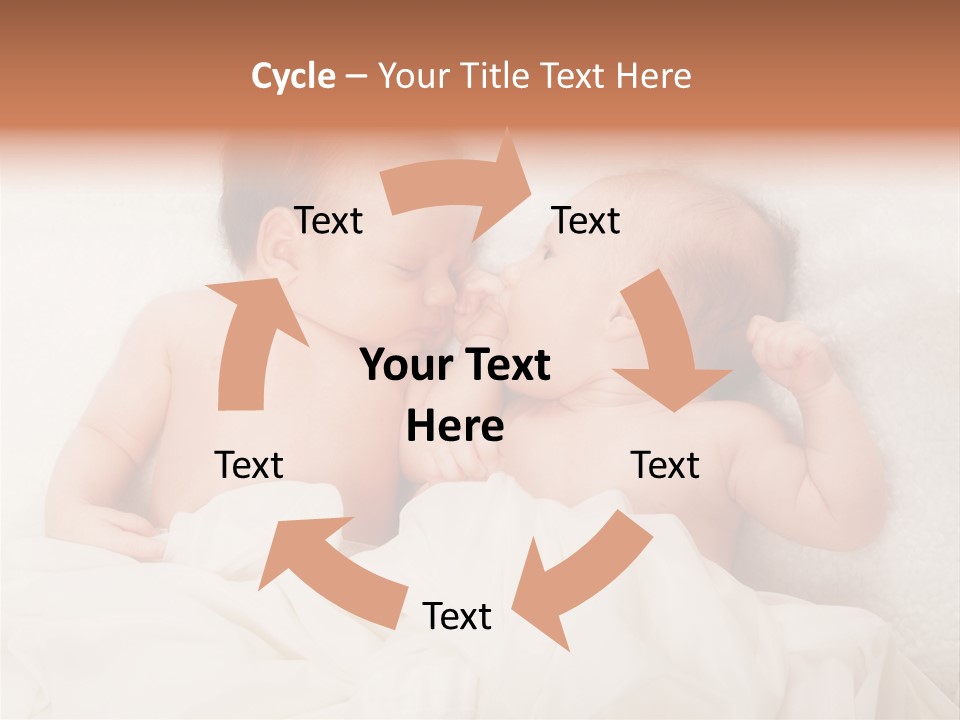 Newborn Child Twins Baby Baby PowerPoint Template