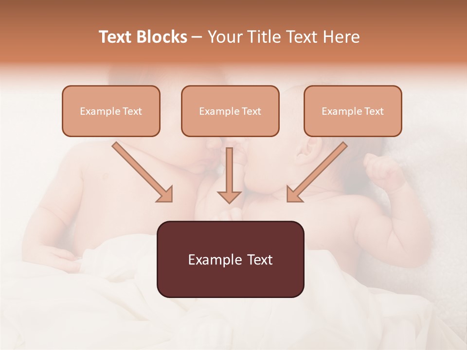 Newborn Child Twins Baby Baby PowerPoint Template