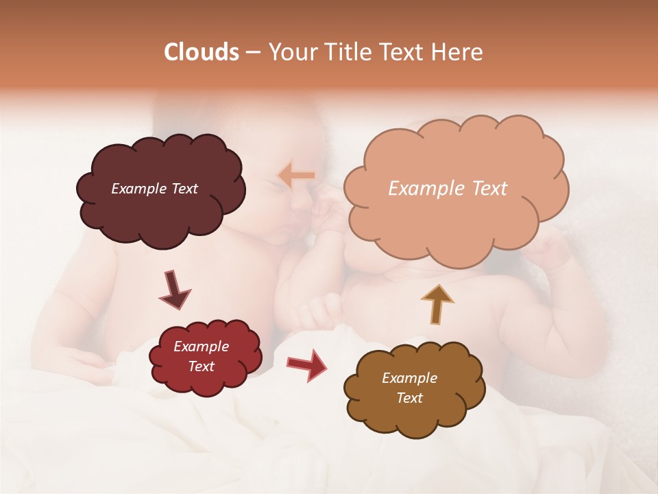 Newborn Child Twins Baby Baby PowerPoint Template