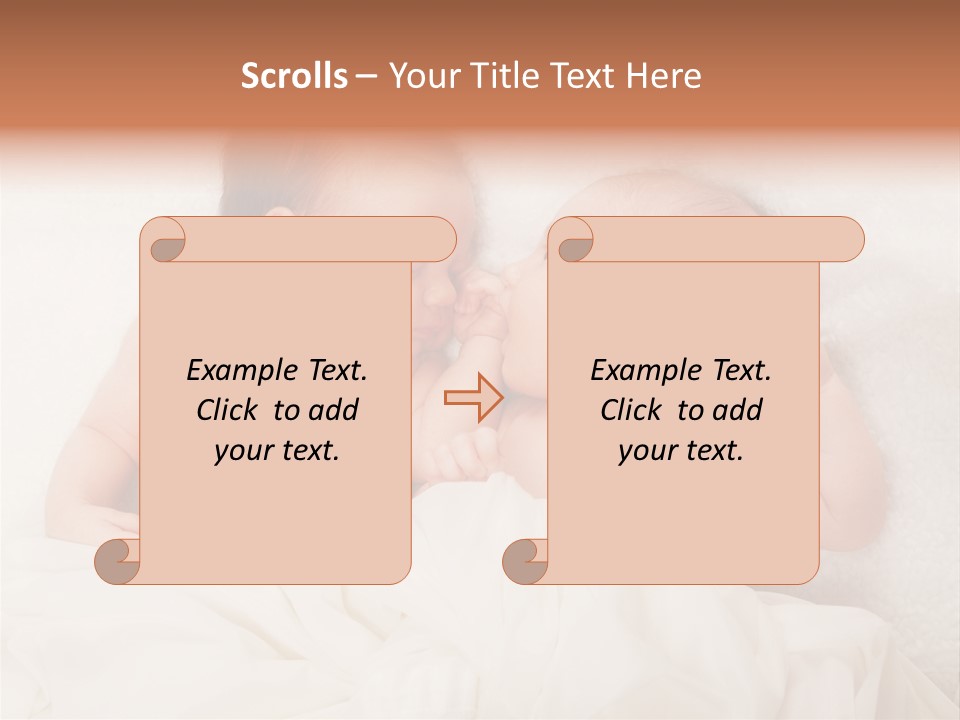 Newborn Child Twins Baby Baby PowerPoint Template