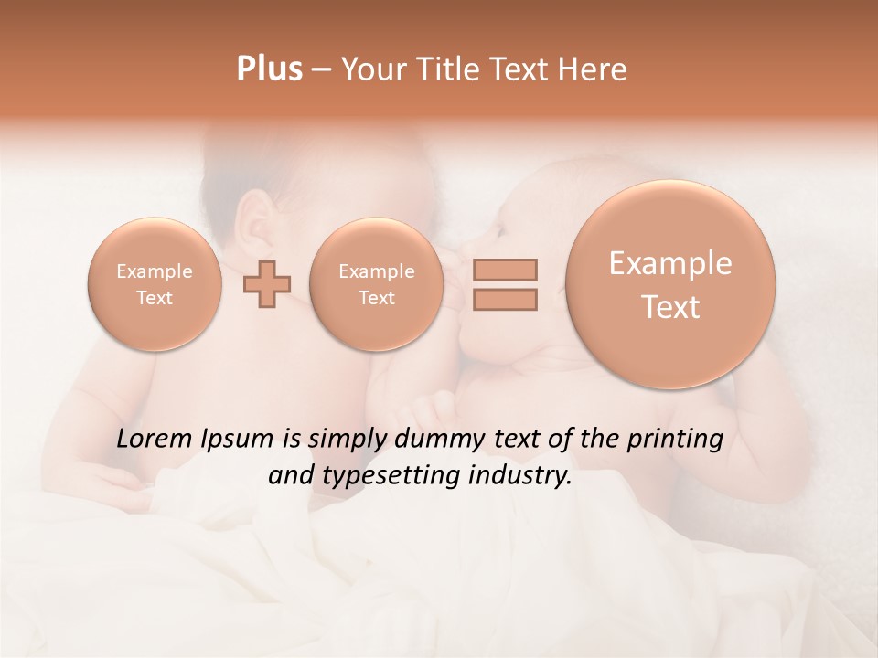 Newborn Child Twins Baby Baby PowerPoint Template