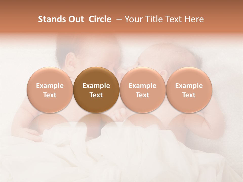 Newborn Child Twins Baby Baby PowerPoint Template