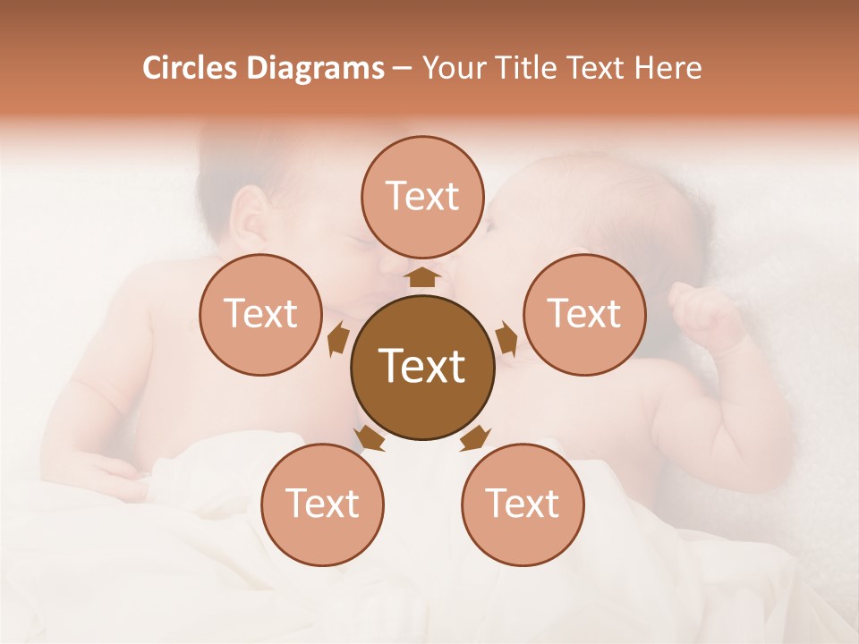 Newborn Child Twins Baby Baby PowerPoint Template