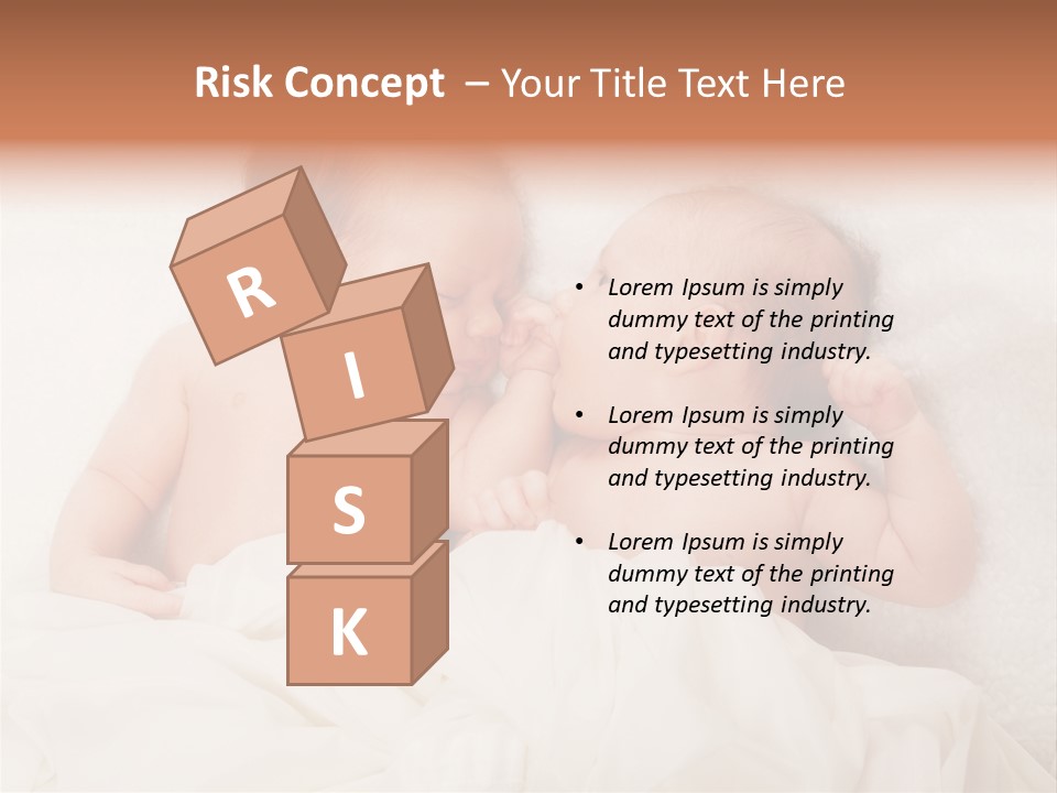Newborn Child Twins Baby Baby PowerPoint Template