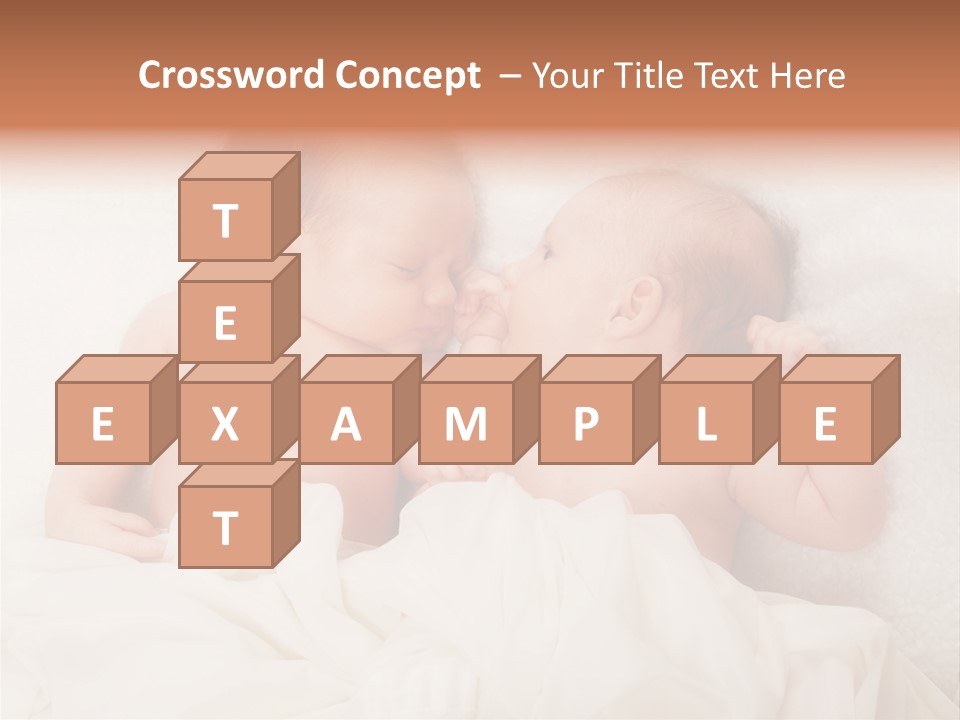 Newborn Child Twins Baby Baby PowerPoint Template