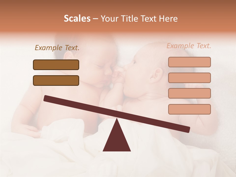 Newborn Child Twins Baby Baby PowerPoint Template