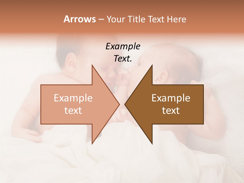 Newborn Child Twins Baby Baby PowerPoint Template