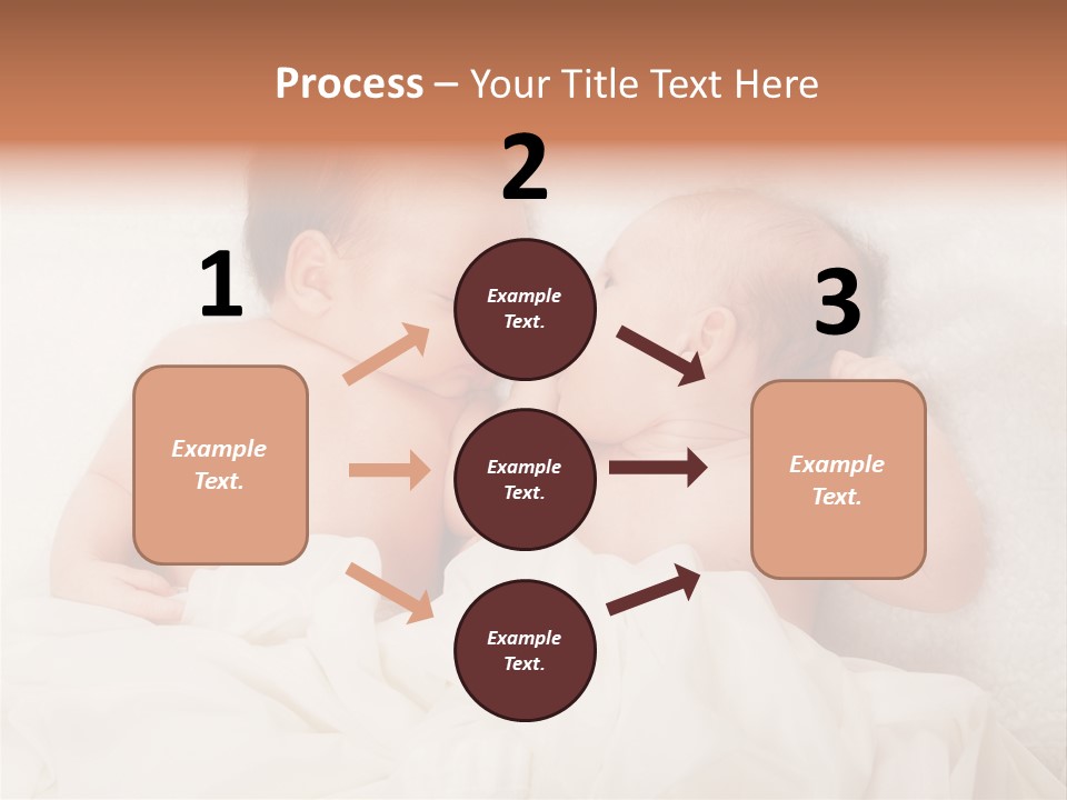 Newborn Child Twins Baby Baby PowerPoint Template