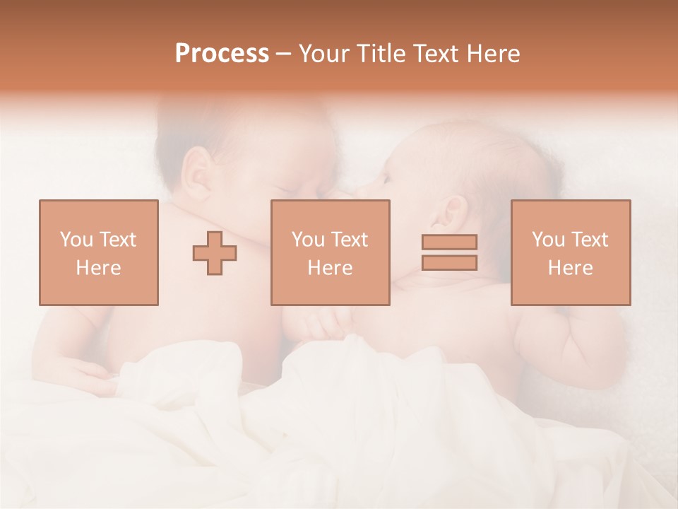 Newborn Child Twins Baby Baby PowerPoint Template