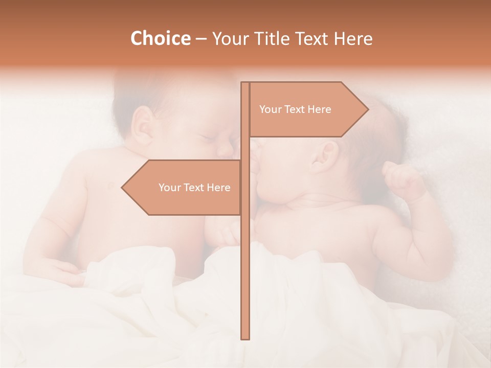 Newborn Child Twins Baby Baby PowerPoint Template