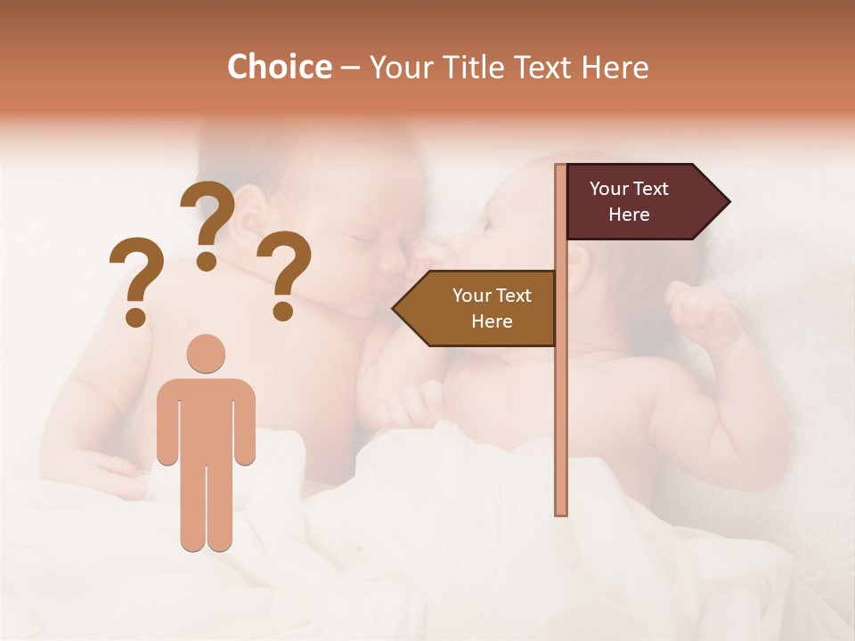 Newborn Child Twins Baby Baby PowerPoint Template