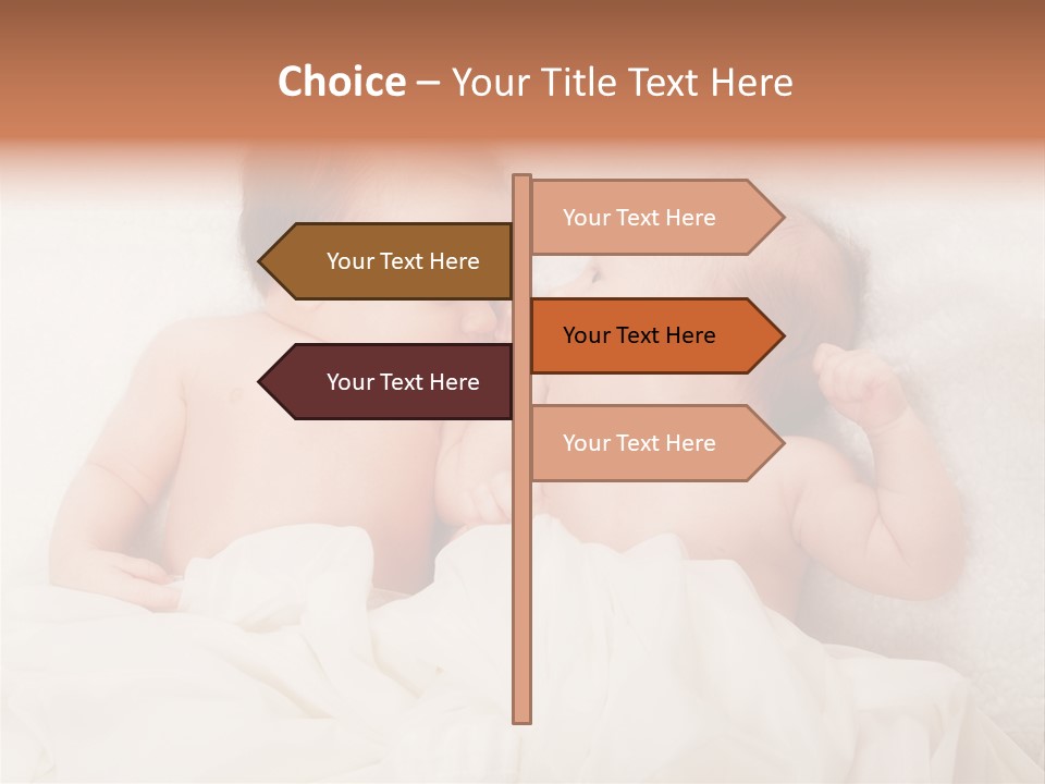 Newborn Child Twins Baby Baby PowerPoint Template