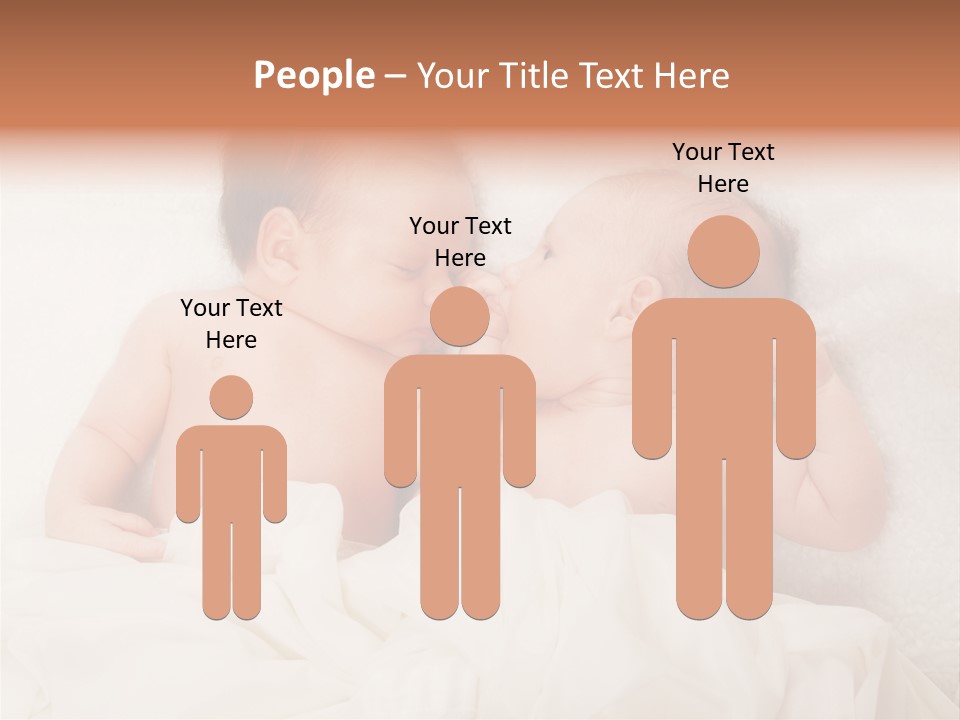 Newborn Child Twins Baby Baby PowerPoint Template