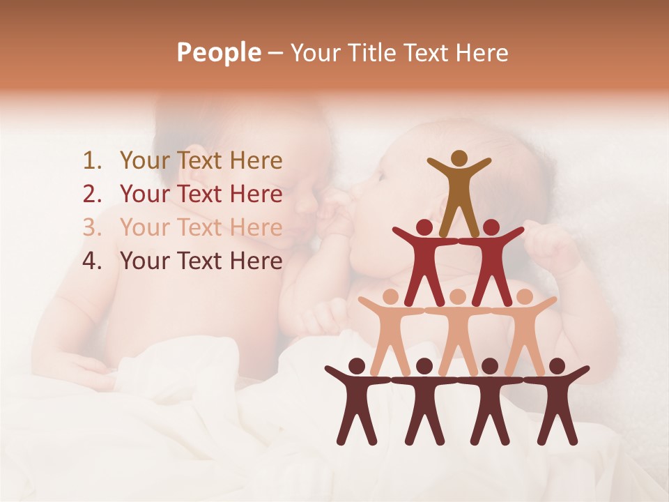 Newborn Child Twins Baby Baby PowerPoint Template