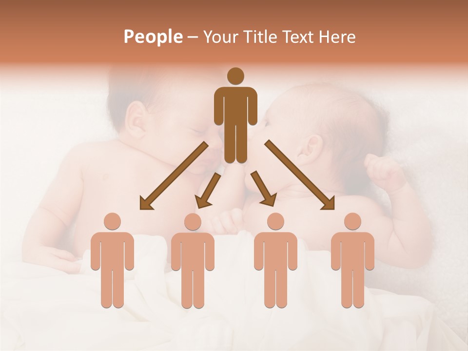 Newborn Child Twins Baby Baby PowerPoint Template
