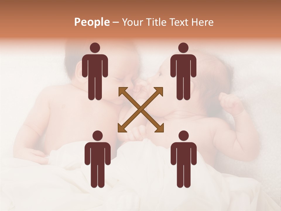 Newborn Child Twins Baby Baby PowerPoint Template