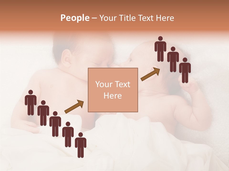 Newborn Child Twins Baby Baby PowerPoint Template