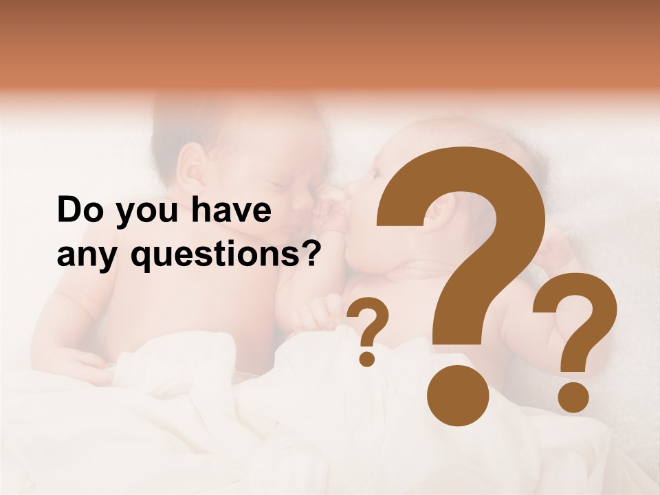 Newborn Child Twins Baby Baby PowerPoint Template