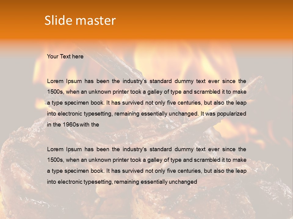 American Kitchen Dinner PowerPoint Template