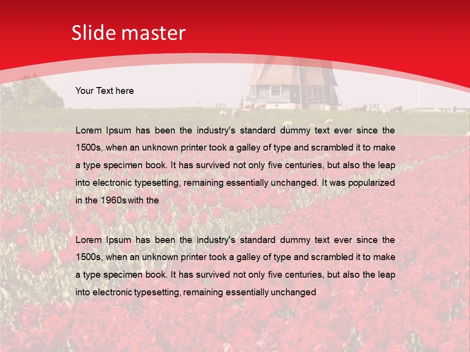 Netherlands Red Bulb PowerPoint Template