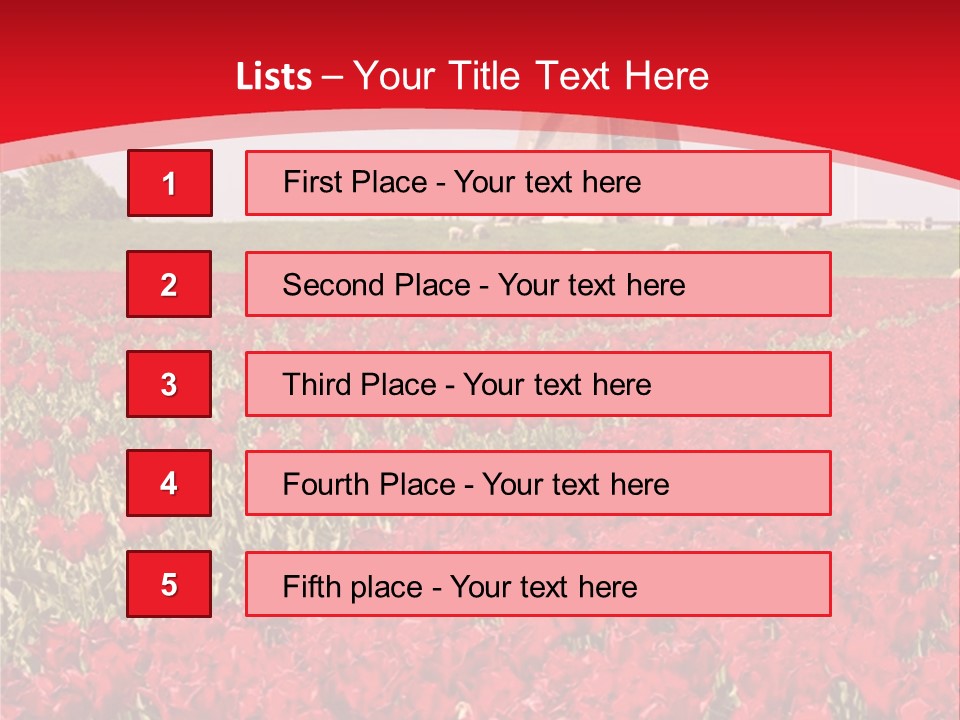 Netherlands Red Bulb PowerPoint Template