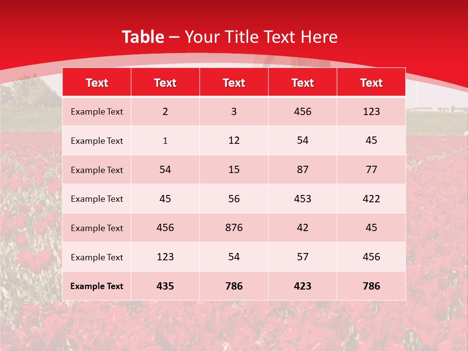 Netherlands Red Bulb PowerPoint Template
