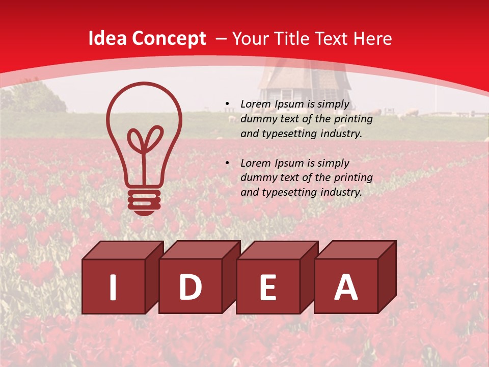 Netherlands Red Bulb PowerPoint Template