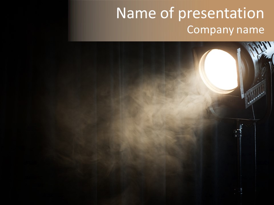 Lamp Cinema Vintage PowerPoint Template