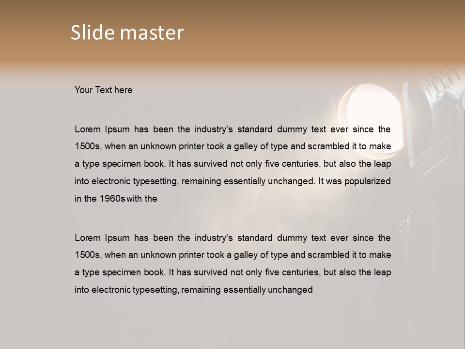 Lamp Cinema Vintage PowerPoint Template