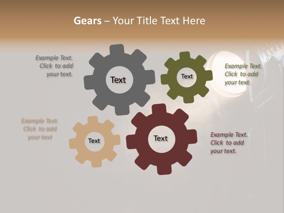 Lamp Cinema Vintage PowerPoint Template