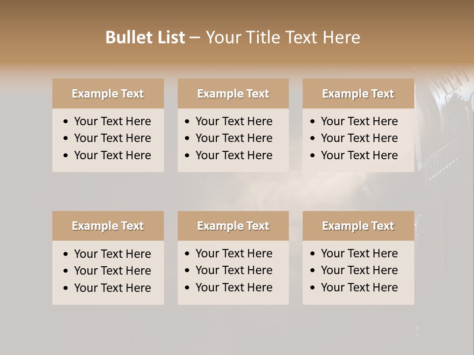 Lamp Cinema Vintage PowerPoint Template