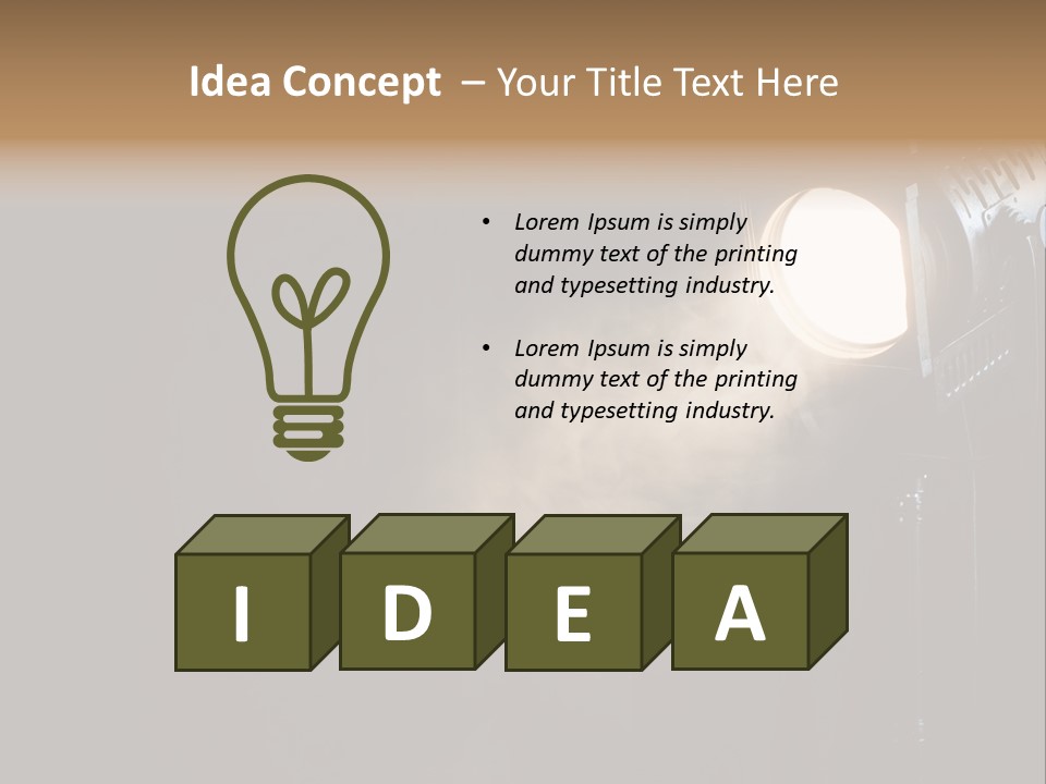 Lamp Cinema Vintage PowerPoint Template