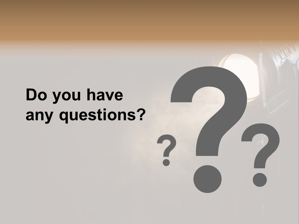 Lamp Cinema Vintage PowerPoint Template