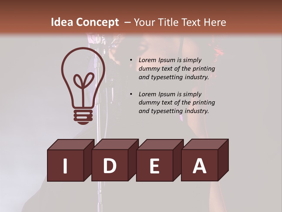 Artist African Person PowerPoint Template