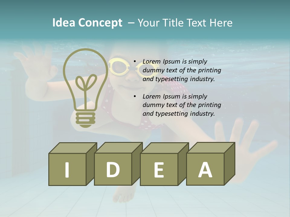 Dive Cheerful Cute PowerPoint Template