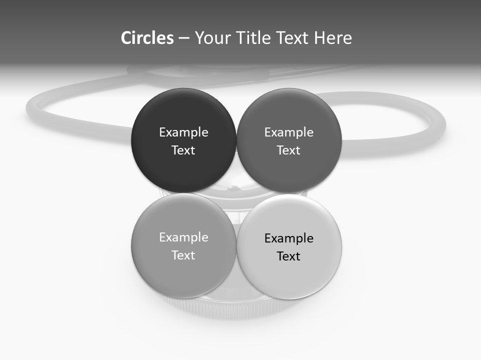 Work Tool Stethoscope Isolated PowerPoint Template