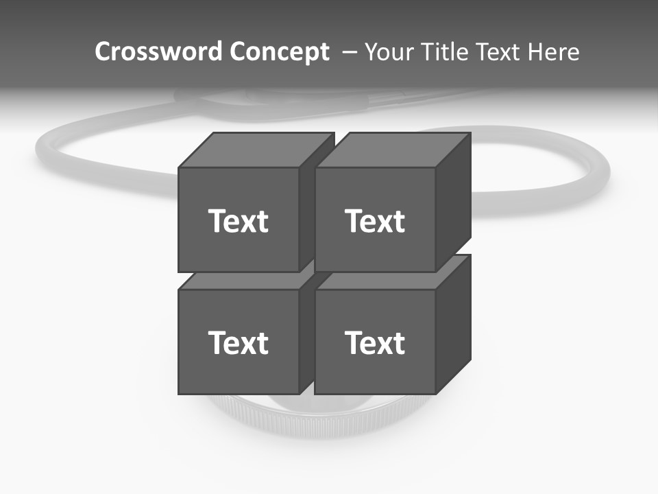 Work Tool Stethoscope Isolated PowerPoint Template